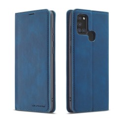Leather Flip Cover with Internal Pocket For Samsung Galaxy A21s Blue Leather Flip Cover with Internal Pocket For Samsung Galaxy A21s Blue